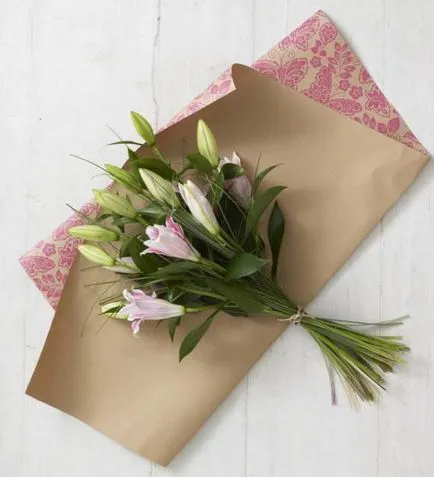 Cum să împacheteze o floare sau un buchet cu mâinile lor (buchet) Cum să împacheteze o floare sau un buchet cu mâinile lor