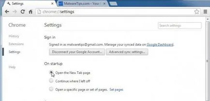 Cum să eliminați pagina de start (pagina) în Google Chrome Cum să eliminați pagina Google Chrome începe