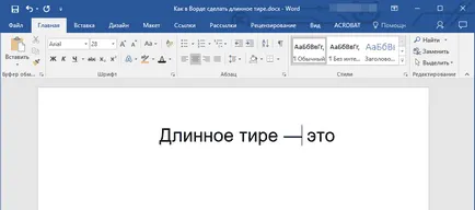 Cum de a face Word Liniuță em