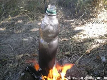 Cum se fierbe apa într-o sticlă de plastic pe foc - quaer
