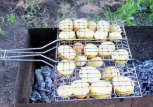 Cartofi pe gratar pe frigarui, pe rețetele de grătar cu fotografii (gratar) Cartofi pe gratar pe frigarui, pe rețetele de grătar cu fotografii