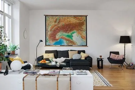 harta lumii în caracteristicile interioare, fotografii