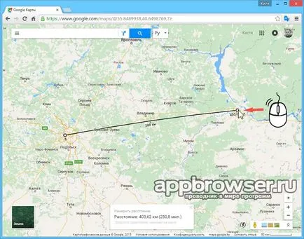 Hărți Google - măsurată ca distanța (distanța măsurată) Google Maps - cum pentru a măsura distanța