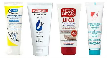 Cremă pentru picioare cu comentarii uree, numele