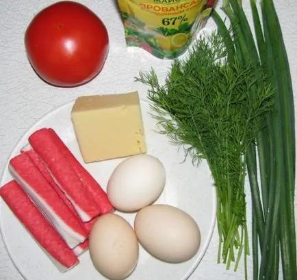 Salata de crab cu reteta dreptul de castravete cu fotografie (reteta) Salata de crab cu reteta dreptul de castravete cu o fotografie