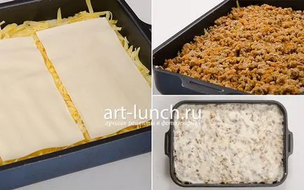 Lasagna - un pas cu fotografii reteta pas (carne tocată) Lasagna - un pas cu pas reteta fotografii