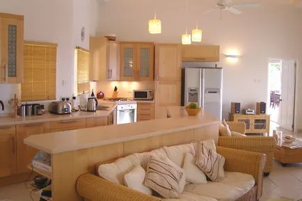 Bucătărie-dormitor (39 fotografii) în ghidul video de o camera pentru decorarea design-ul (a) Bucătărie-dormitor (39 fotografii) în ghidul video de o camera pentru decorarea design