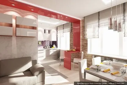 Bucătărie-dormitor (39 fotografii) în instrucțiuni video de o singură cameră cu privire la înregistrarea de design interior pentru ei (lor) Bucătărie-dormitor (39 fotografii) în ghidul video de o camera pentru decorarea design