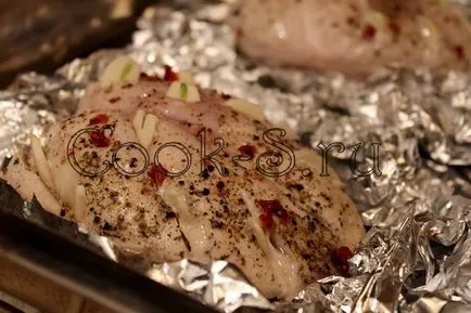 Piept de pui in folie de aluminiu - un pas cu pas reteta cu fotografii, feluri de mâncare de pui (folie) Piept de pui in folie de aluminiu - un pas cu pas reteta cu fotografii, feluri de mâncare de pui