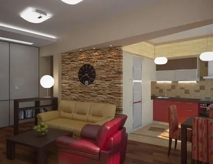 Bucătărie-dormitor (39 fotografii) în instrucțiuni video de o singură cameră cu privire la înregistrarea de design interior pentru ei (lor) Bucătărie-dormitor (39 fotografii) în ghidul video de o camera pentru decorarea design