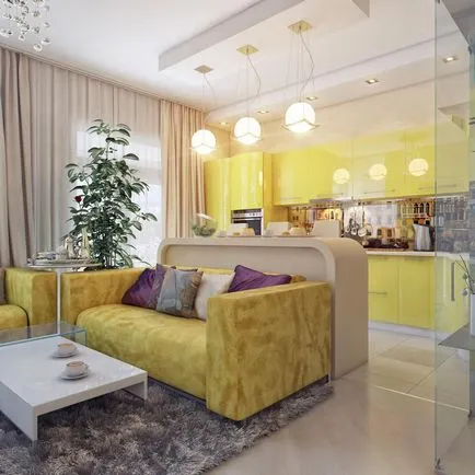 Bucătărie-dormitor (39 poze) ghid de videoclip pentru decorarea design-ul în aceeași cameră (dormitor bucătărie în ghidul de proiectare aceeași cameră) Bucătărie-dormitor (39 fotografii) în ghidul video de o camera pentru decorarea design