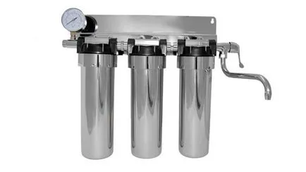 Tipuri de trunchi de filtrare a apei, plusuri, dispozitivul (folosind filtrul principal) tipuri de filtre de apă Trunk, profesioniștii, dispozitivul