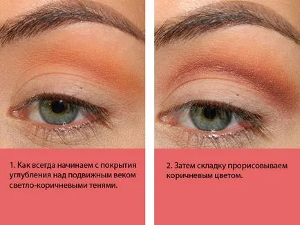 Machiaj pentru ochi verzi si foto parul inchis la culoare treptat (ochi) Machiaj pentru ochi verzi și întuneric pas cu pas de păr Fotografie