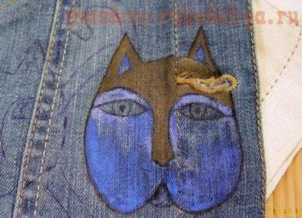 master-class pe de cusut jacheta din denim modificare