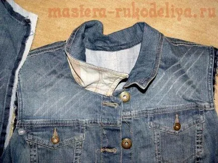 master-class pe de cusut jacheta din denim modificare