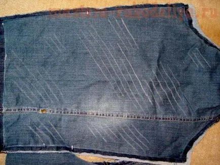 master-class pe de cusut jacheta din denim modificare
