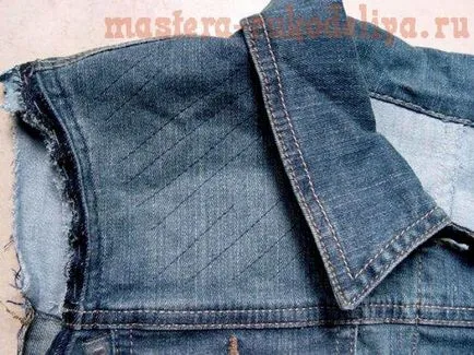 master-class pe de cusut jacheta din denim modificare