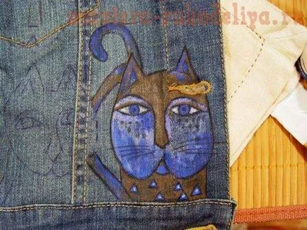 master-class pe de cusut jacheta din denim modificare