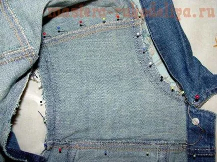 master-class pe de cusut jacheta din denim modificare