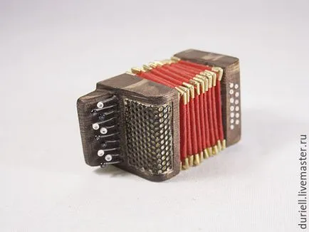 Master acordeon in miniatura pentru o păpușă - Master Fair - manual, manual (sârmă de cupru) Master acordeon in miniatura pentru o păpușă - Master Fair - manual, lucrate manual