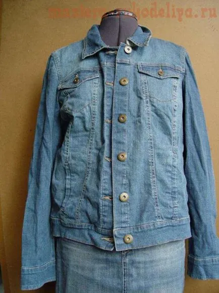 master-class pe de cusut jacheta din denim modificare