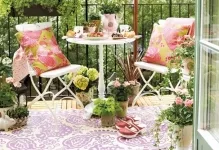 Efectuarea balconul de flori și de design, stand ampelnye decora plante frumoase, fotografii și