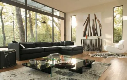 Windows fără perdele în interiorul modul de a decora și locul, design frumos și decor în pervaz camera de zi,