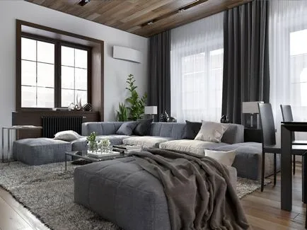 Windows fără perdele în interiorul modul de a decora și locul, design frumos și decor în pervaz camera de zi,