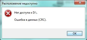 Eroare de date cum să stabilească crc