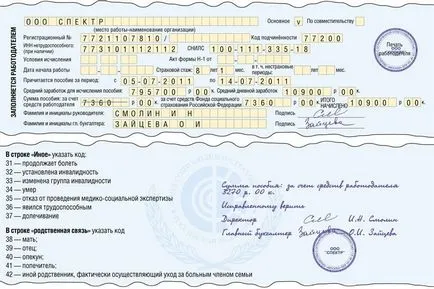 Regulile de bază de corectare a erorilor în concediu medical - un model pentru angajatori
