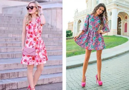 Rochie cu un print floral fotografie (print) Rochie cu florale fotografii de imprimare