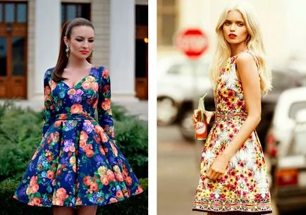 Rochie cu o fotografie imprimeu floral (florale) Rochie cu florale fotografii de imprimare