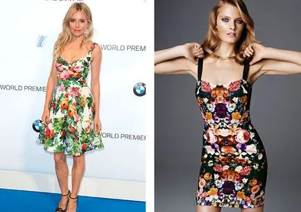 Rochie cu un print floral fotografie (print) Rochie cu florale fotografii de imprimare