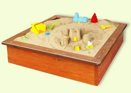 Sandpit pentru copii în a da idei și fotografii, casa de vis (loc cu nisip realizate din material plastic) Sandpit pentru copii în a da idei și fotografii, casa de vis