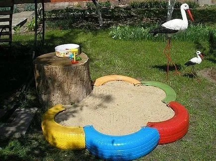 Sandpit pentru copii în a da idei și fotografii, casa de vis (leagăn pentru copii din lemn) Sandpit pentru copii în a da idei și fotografii, casa de vis