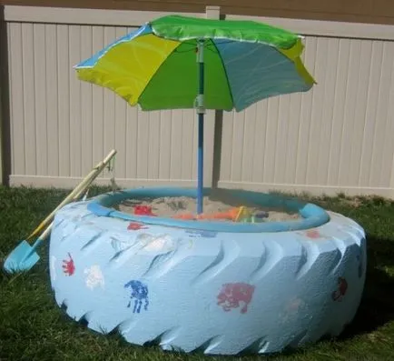 Sandpit pentru copii în a da idei și fotografii, casa de vis (Sandbox pentru copii cu un capac) Sandpit pentru copii în a da idei și fotografii, casa de vis