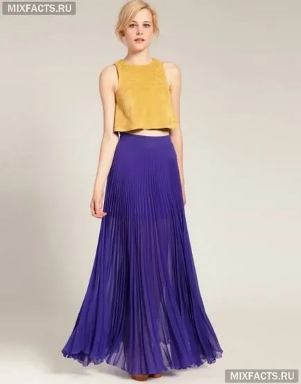 fusta plisata imagini foto de moda