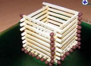 Crafts de chibrituri fara adeziv (meciuri) Artizanat de chibrituri, fără adeziv