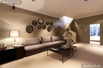 Reguli și idei de design ale peretilor din camera de zi (foto)