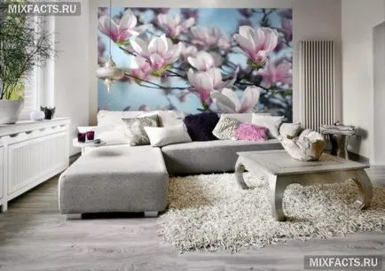 Reguli și idei de design ale peretilor din camera de zi (foto)
