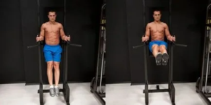 Apăsați pe barele - opțiunile pentru exerciții musculare abdominale
