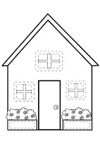 Dezvoltarea copilului de colorat casa, casa, casa, cabana, colibă