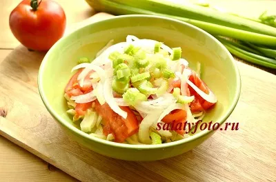 Rețetă util salată proaspătă, roșii și țelină (proaspete) Reteta pentru o salata sanatoasa de varză proaspete, roșii și țelină