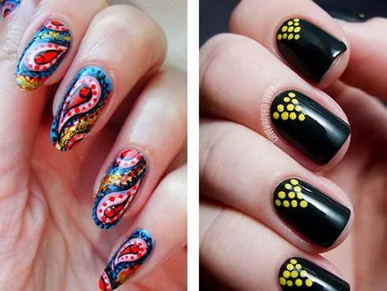 Cifrele de pe unghii dots fotografii - desene pe unghii DOTS