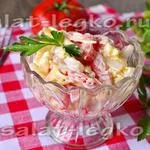 Salata cu rosii brânză și castraveți, reteta cu fotografie (ulei) Salata cu rosii brânză și castraveți, reteta cu fotografie