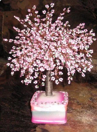 Sakura clasa șirag de mărgele de master și diagrama țese (cireșe șirag de mărgele) Sakura atelier șirag de mărgele și schema de țesut