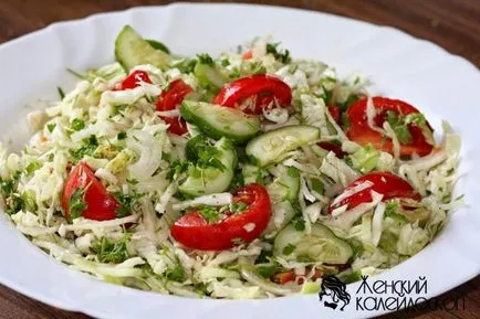 Salata cu roșii, castraveți și brânză (fin) Salata cu roșii, castraveți și brânză
