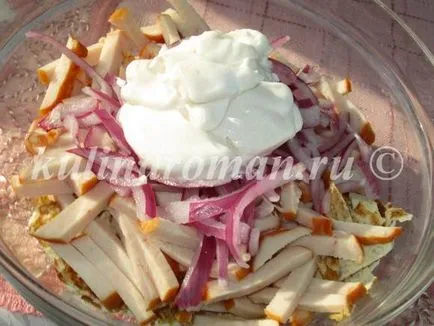 Salata cu omletă și carne de pui afumat, retete delicioase (Cat de repede reteta) Salata cu omletă și pui afumat, retete delicioase