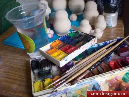 Painted master-class Matryoshka pentru începători și șabloane foto (stil) Painted atelier Matryoshka pentru începători cu șabloane și fotografie