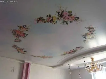 Satinată interioare de plafoane fotografie (întindere) Satin tavane intinse fotografie interior